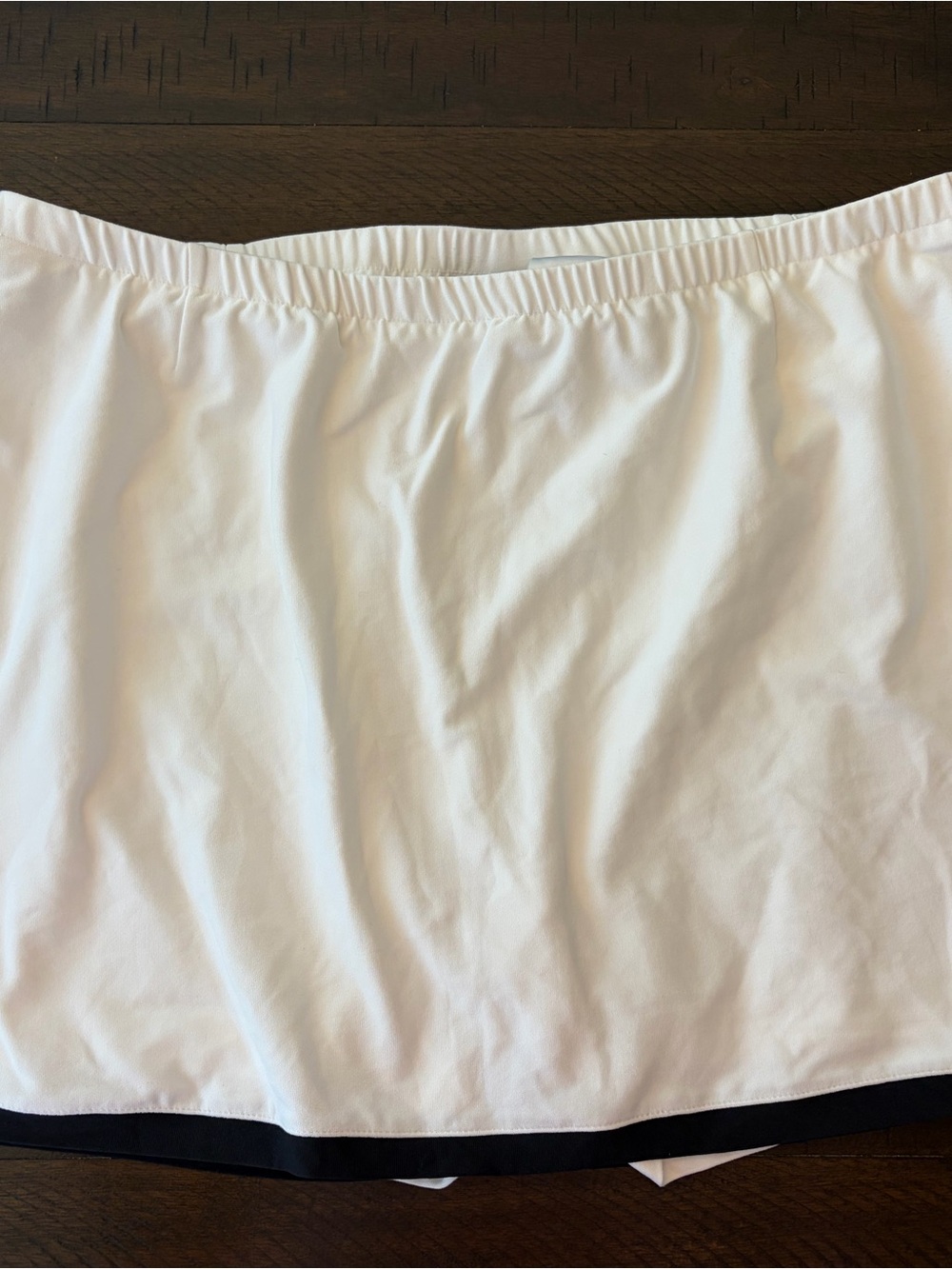 Nike White Tennis Skirt with Black Hem